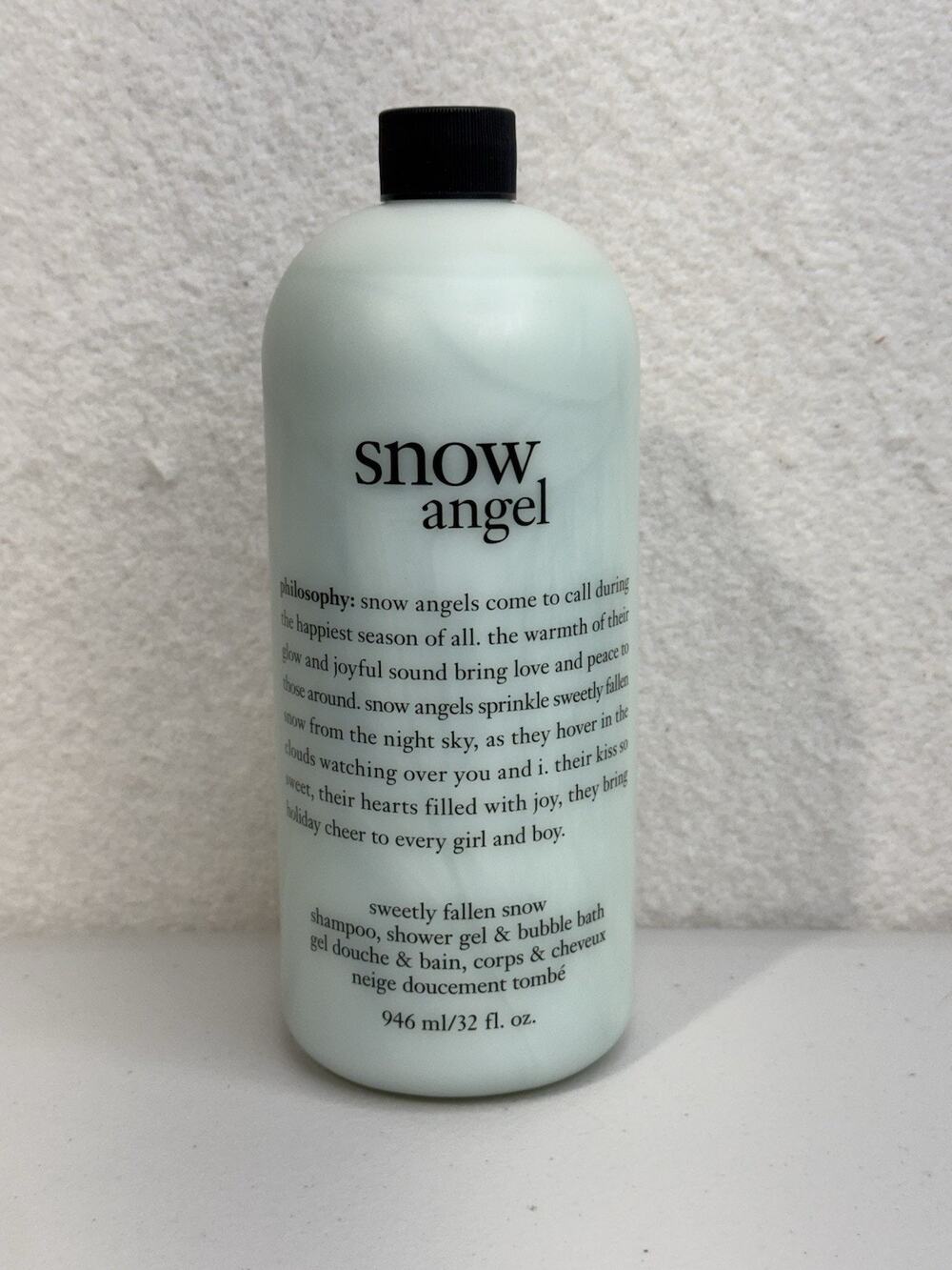Philosophy Snow Angel Sweetly Fallen Snow Shampoo Shower Gel Bubble Bath 32 oz